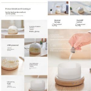 ink painting ceramic diffuser | cool mist humidifier