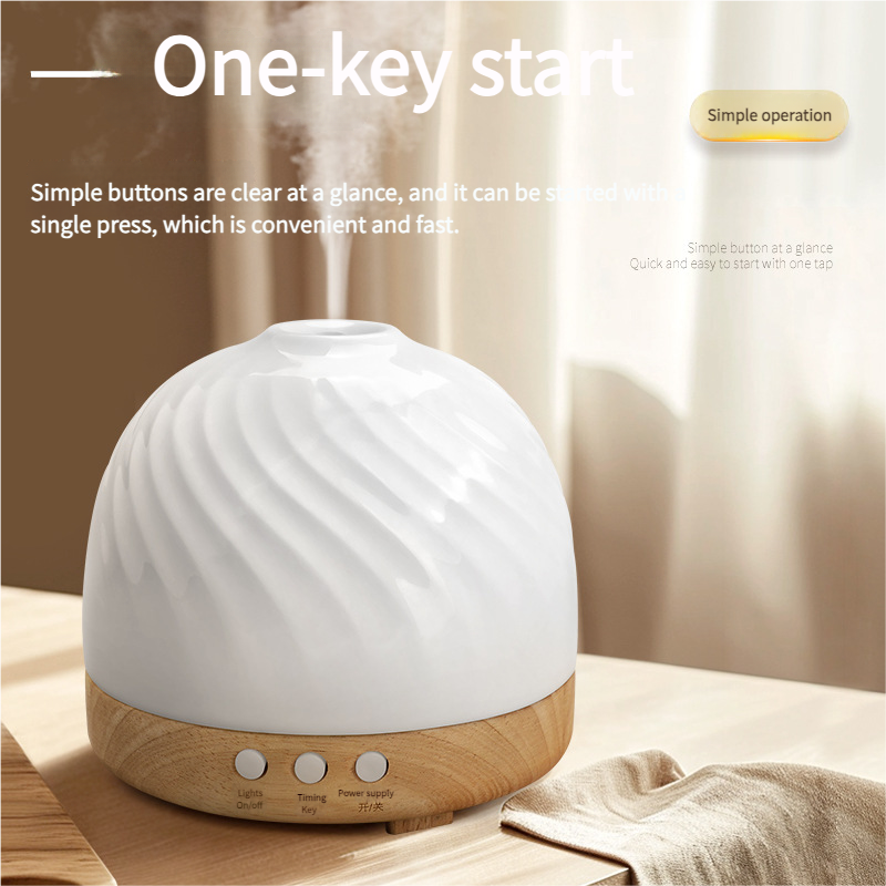 swirl ceramic aromatherapy humidifier | spa at home