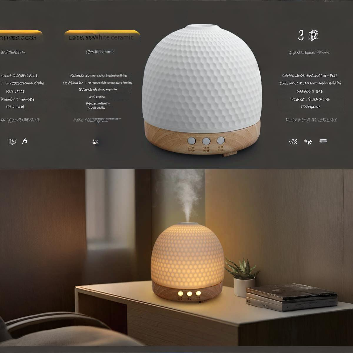 ceramic diffuser lamp & humidifier | home aromatherapy