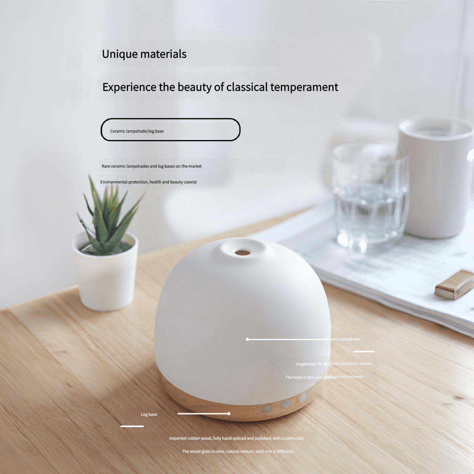 pure white ceramic humidifier | zen dome
