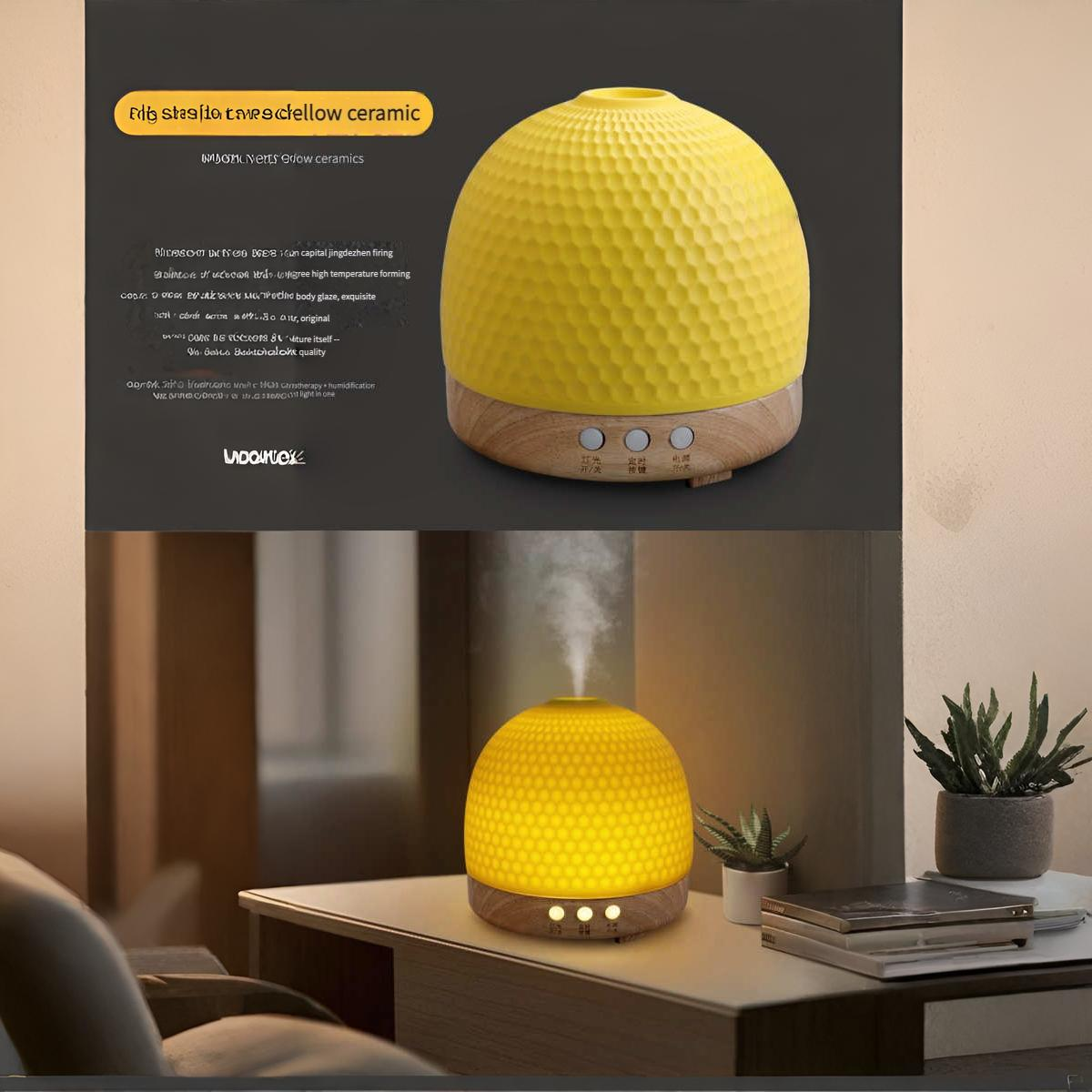 ceramic diffuser lamp & humidifier | home aromatherapy