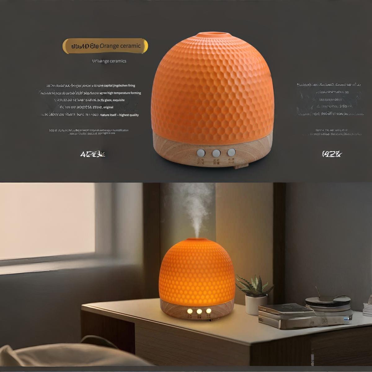 ceramic diffuser lamp & humidifier | home aromatherapy