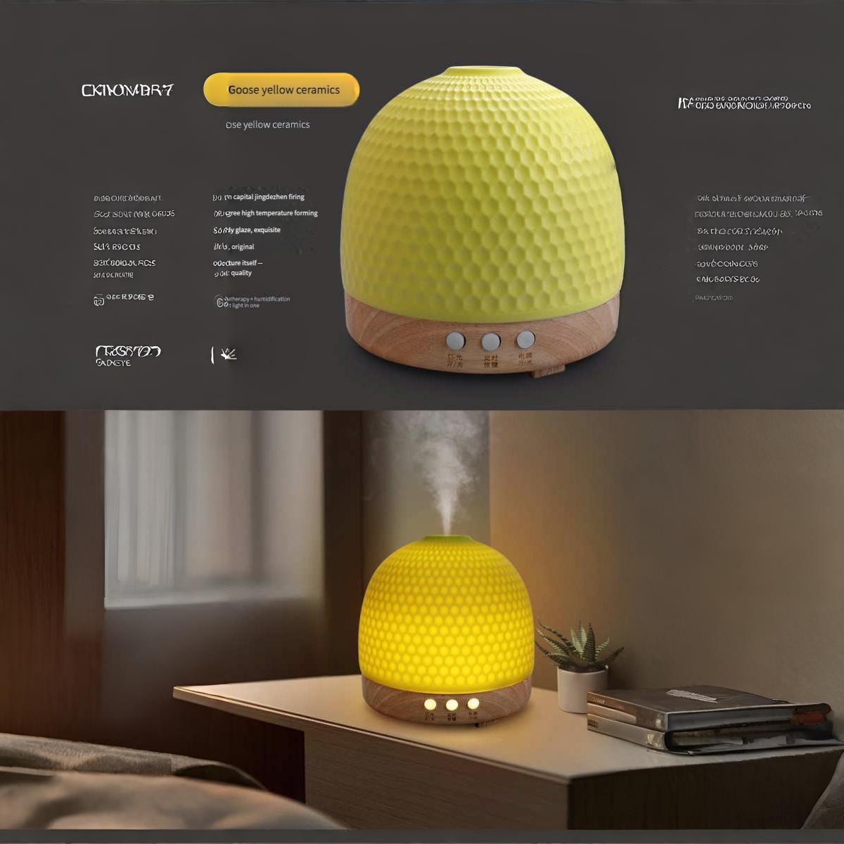 ceramic diffuser lamp & humidifier | home aromatherapy