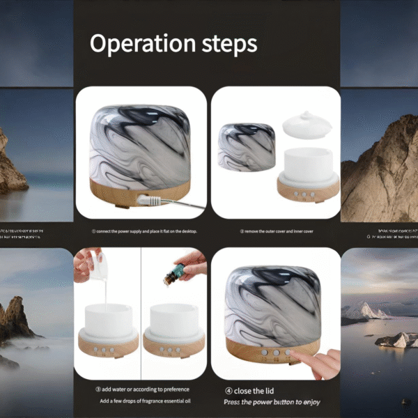 glass ink pattern pointed top aromatherapy machine