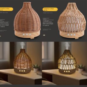 rattan weave aromatherapy diffuser | warm night light