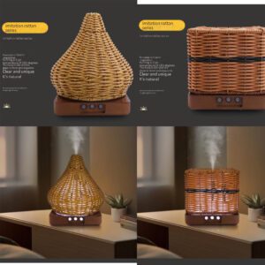 rattan weave aromatherapy diffuser | warm night light